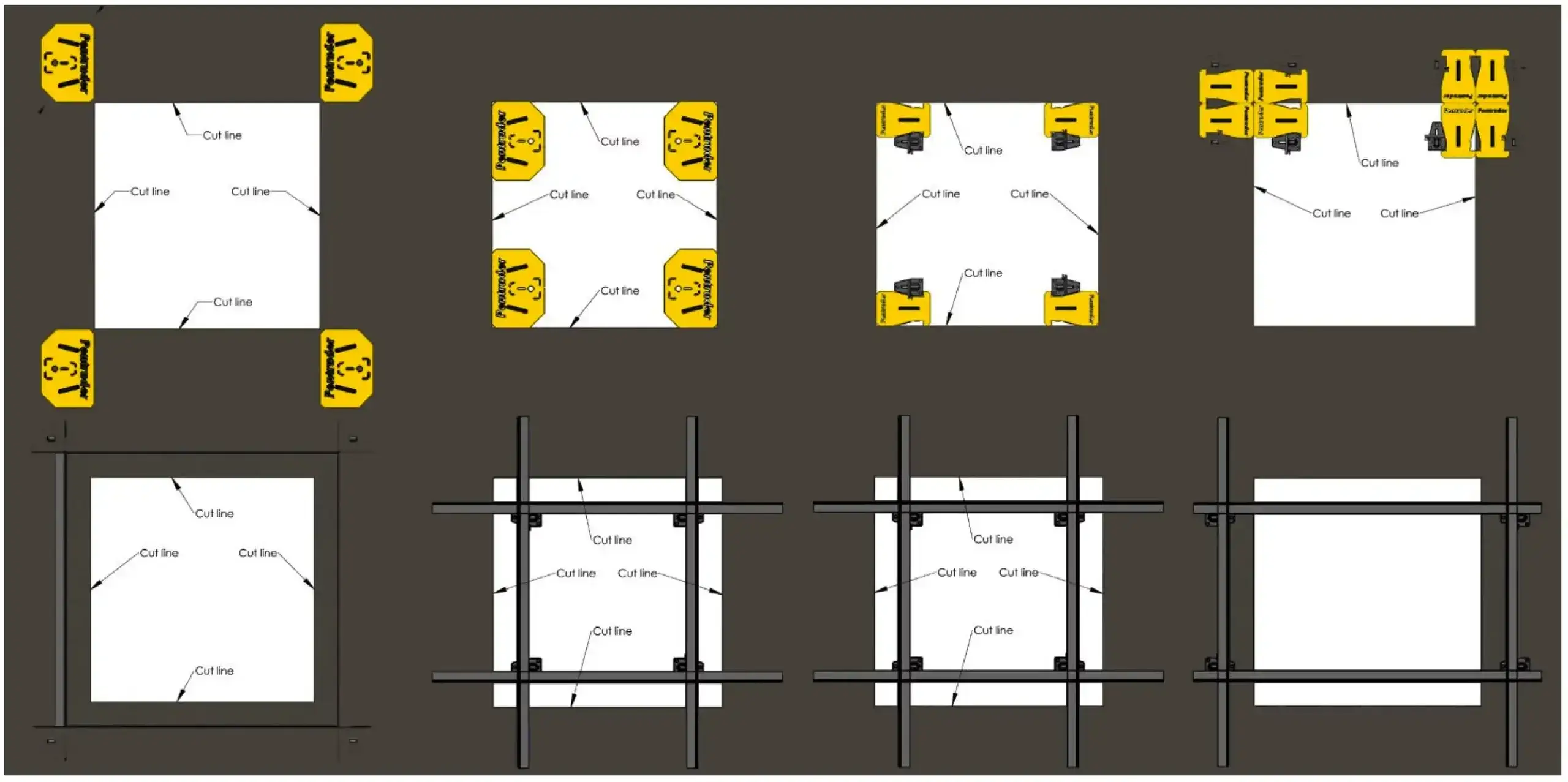 Шаблон для сверления для стенорезной машины Pentruder